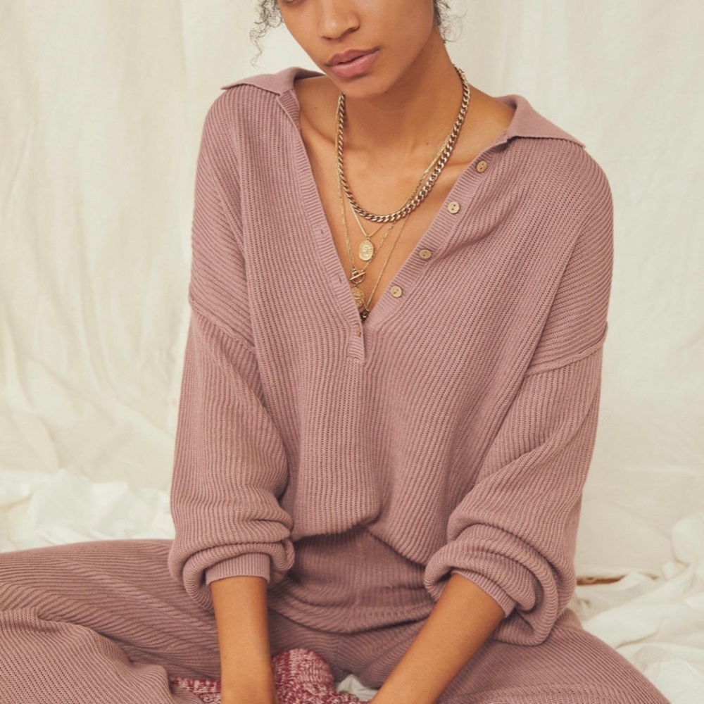 Free People Picnic Sweater fp beach Picnic Sweater Button